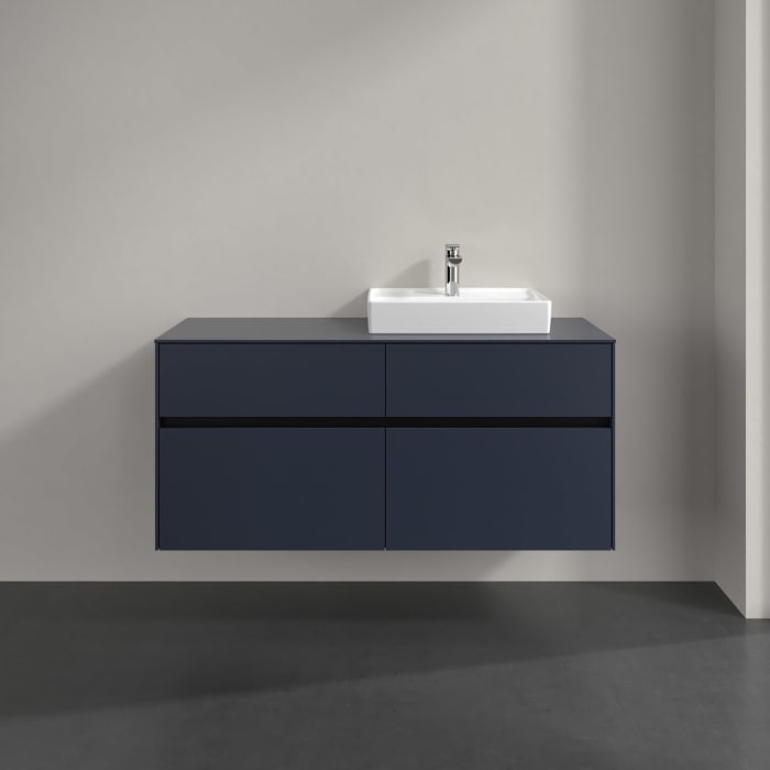 Villeroy & Boch Collaro Waschtischunterschrank 120 x 54,8 cm , mit LED-Beleuchtung, mit 4 Auszügen