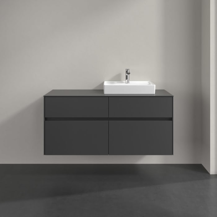 Villeroy & Boch Collaro Waschtischunterschrank 120 x 54,8 cm , mit LED-Beleuchtung, mit 4 Auszügen