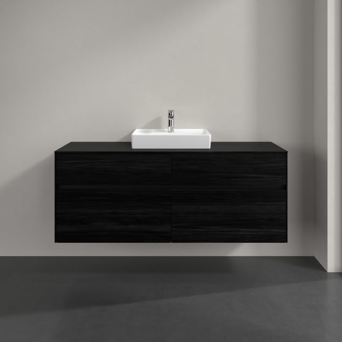 Villeroy & Boch Collaro Waschtischunterschrank 140 x 54,8 cm , mit LED-Beleuchtung, mit 4 Auszügen