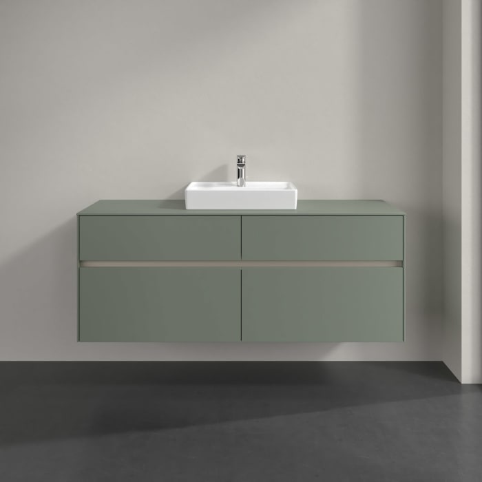 Villeroy & Boch Collaro Waschtischunterschrank 140 x 54,8 cm , mit LED-Beleuchtung, mit 4 Auszügen