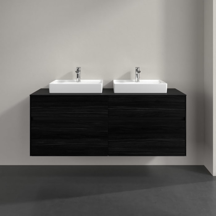 Villeroy & Boch Collaro Waschtischunterschrank 140 x 54,8 cm , mit LED-Beleuchtung, mit 4 Auszügen