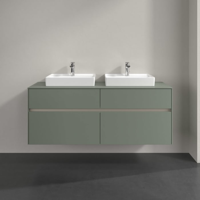 Villeroy & Boch Collaro Waschtischunterschrank 140 x 54,8 cm , mit LED-Beleuchtung, mit 4 Auszügen