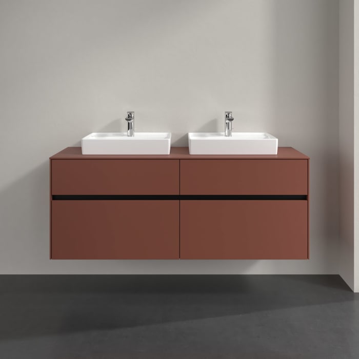 Villeroy & Boch Collaro Waschtischunterschrank 140 x 54,8 cm , mit LED-Beleuchtung, mit 4 Auszügen