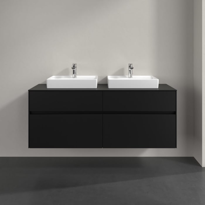 Villeroy & Boch Collaro Waschtischunterschrank 140 x 54,8 cm , mit LED-Beleuchtung, mit 4 Auszügen