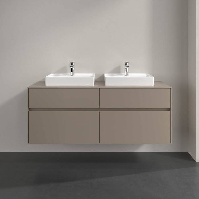 Villeroy & Boch Collaro Waschtischunterschrank 140 x 54,8 cm , mit LED-Beleuchtung, mit 4 Auszügen