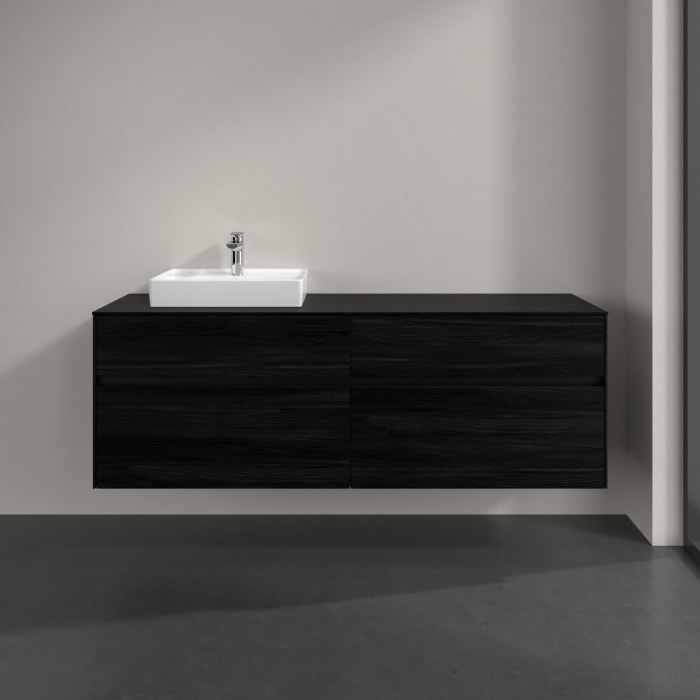 Villeroy & Boch Collaro Waschtischunterschrank 160 x 54,8 cm , mit LED-Beleuchtung, mit 4 Auszügen