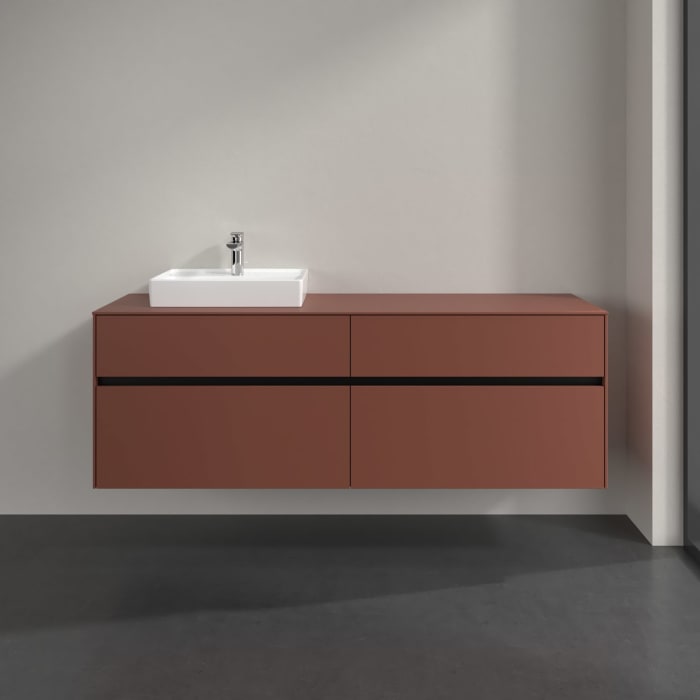 Villeroy & Boch Collaro Waschtischunterschrank 160 x 54,8 cm , mit LED-Beleuchtung, mit 4 Auszügen