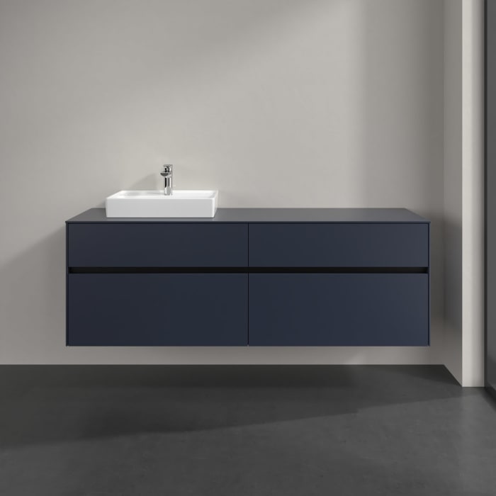 Villeroy & Boch Collaro Waschtischunterschrank 160 x 54,8 cm , mit LED-Beleuchtung, mit 4 Auszügen