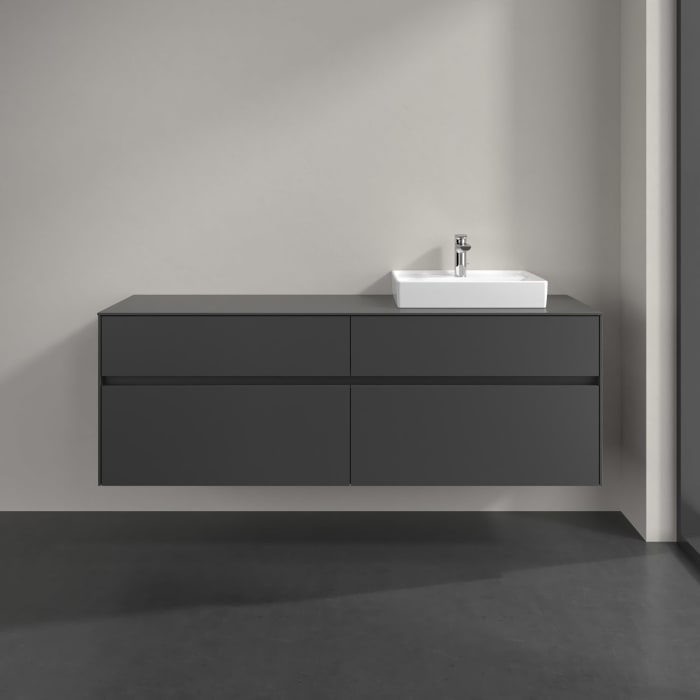 Villeroy & Boch Collaro Waschtischunterschrank 160 x 54,8 cm , mit LED-Beleuchtung, mit 4 Auszügen