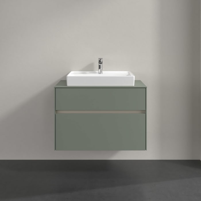 Villeroy & Boch Collaro Waschtischunterschrank 80 x 54,8 cm , mit LED-Beleuchtung, mit 2 Auszügen