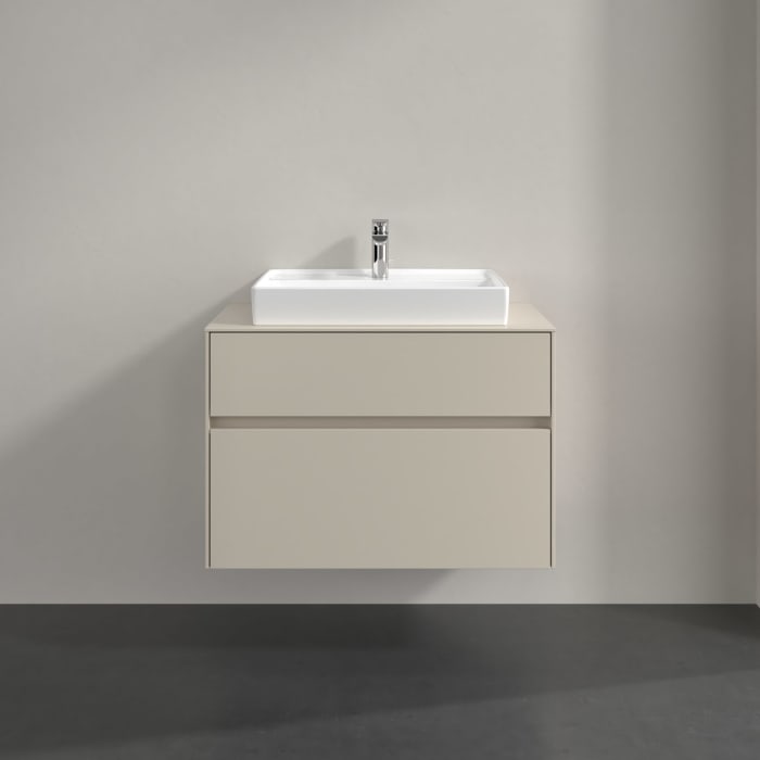 Villeroy & Boch Collaro Waschtischunterschrank 80 x 54,8 cm , mit LED-Beleuchtung, mit 2 Auszügen