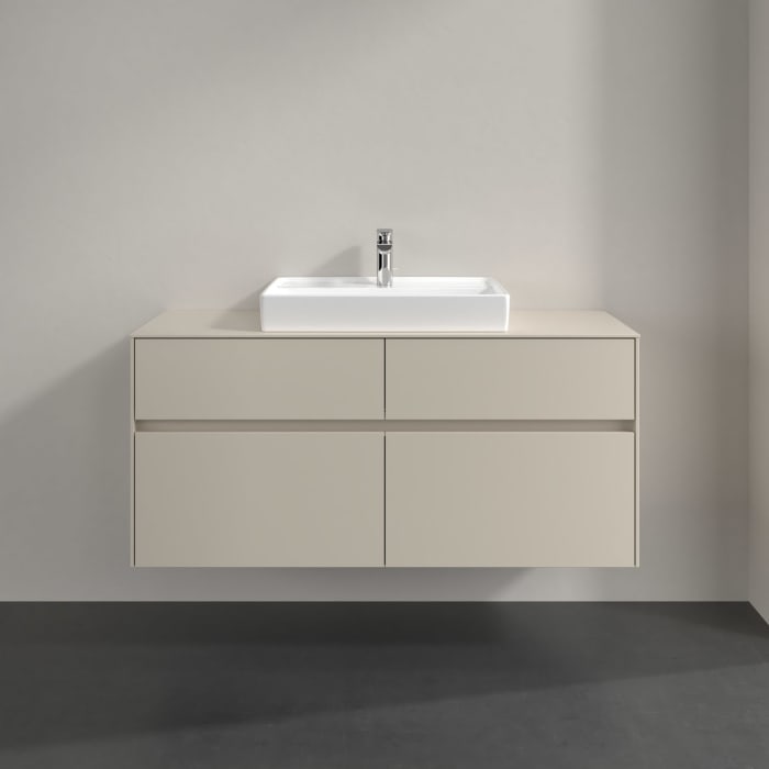 Villeroy & Boch Collaro Waschtischunterschrank 120 x 54,8 cm , mit LED-Beleuchtung, mit 4 Auszügen