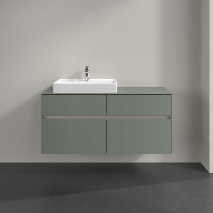 Villeroy & Boch Collaro Waschtischunterschrank 120 x 54,8 cm , mit LED-Beleuchtung, mit 4 Auszügen