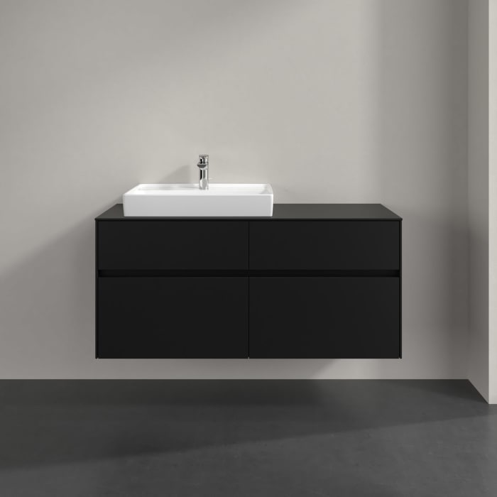 Villeroy & Boch Collaro Waschtischunterschrank 120 x 54,8 cm , mit LED-Beleuchtung, mit 4 Auszügen