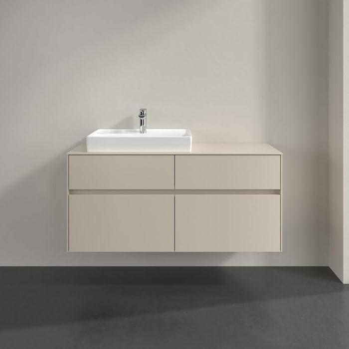 Villeroy & Boch Collaro Waschtischunterschrank 120 x 54,8 cm , mit LED-Beleuchtung, mit 4 Auszügen