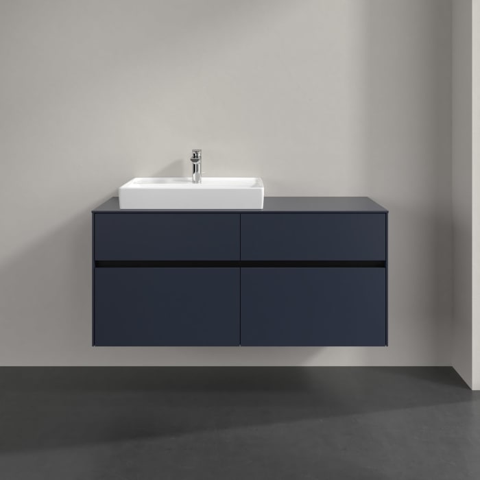 Villeroy & Boch Collaro Waschtischunterschrank 120 x 54,8 cm , mit LED-Beleuchtung, mit 4 Auszügen