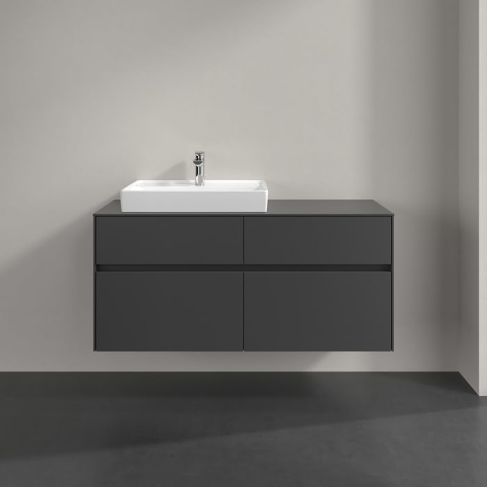 Villeroy & Boch Collaro Waschtischunterschrank 120 x 54,8 cm , mit LED-Beleuchtung, mit 4 Auszügen