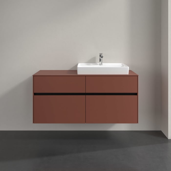 Villeroy & Boch Collaro Waschtischunterschrank 120 x 54,8 cm , mit LED-Beleuchtung, mit 4 Auszügen