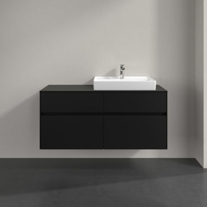 Villeroy & Boch Collaro Waschtischunterschrank 120 x 54,8 cm , mit LED-Beleuchtung, mit 4 Auszügen