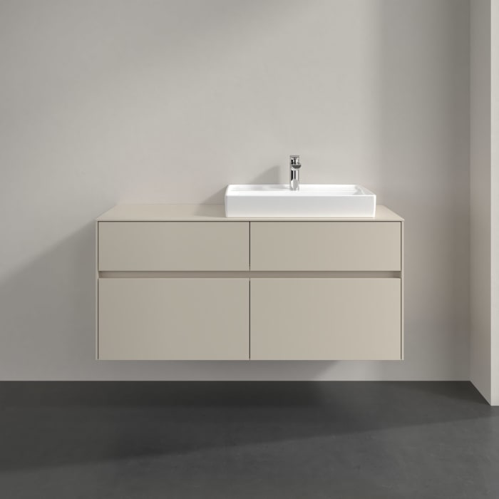 Villeroy & Boch Collaro Waschtischunterschrank 120 x 54,8 cm , mit LED-Beleuchtung, mit 4 Auszügen