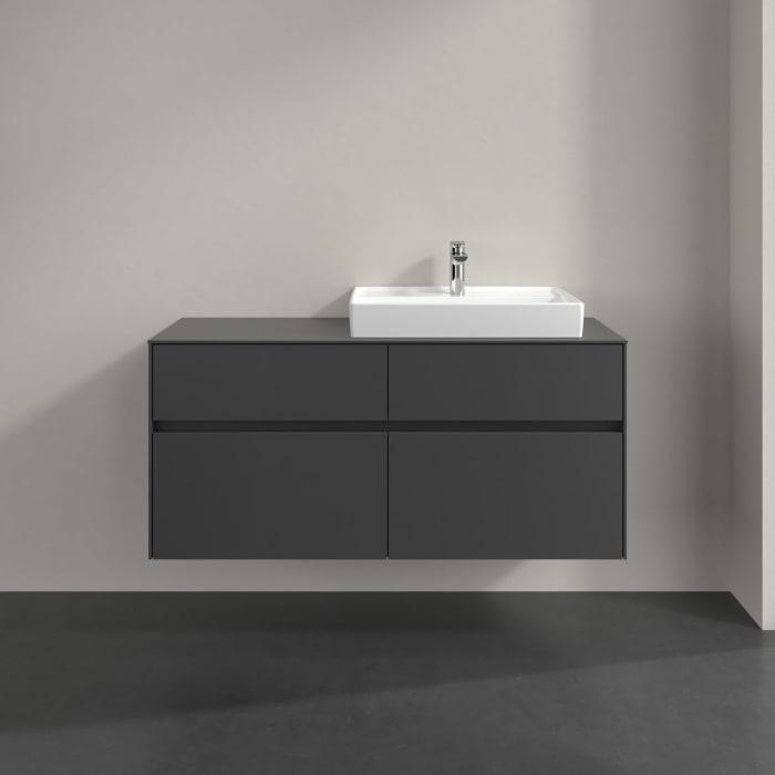 Villeroy & Boch Collaro Waschtischunterschrank 120 x 54,8 cm , mit LED-Beleuchtung, mit 4 Auszügen