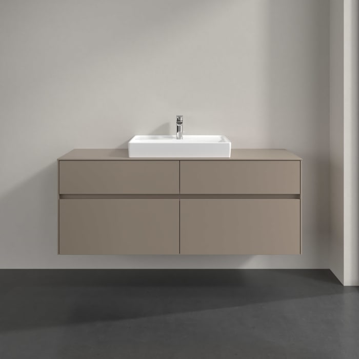 Villeroy & Boch Collaro Waschtischunterschrank 140 x 54,8 cm , mit LED-Beleuchtung, mit 4 Auszügen