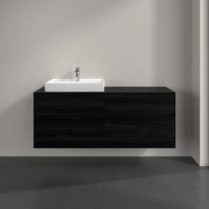 Villeroy & Boch Collaro Waschtischunterschrank 140 x 54,8 cm , mit LED-Beleuchtung, mit 4 Auszügen