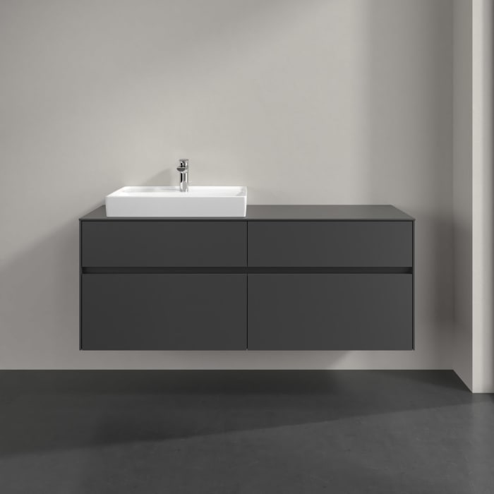 Villeroy & Boch Collaro Waschtischunterschrank 140 x 54,8 cm , mit LED-Beleuchtung, mit 4 Auszügen