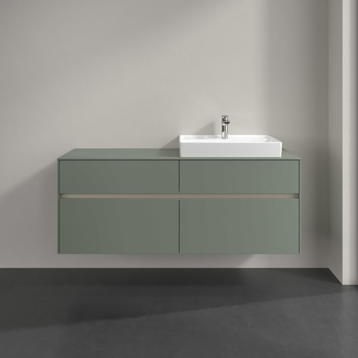 Villeroy & Boch Collaro Waschtischunterschrank 140 x 54,8 cm , mit LED-Beleuchtung, mit 4 Auszügen