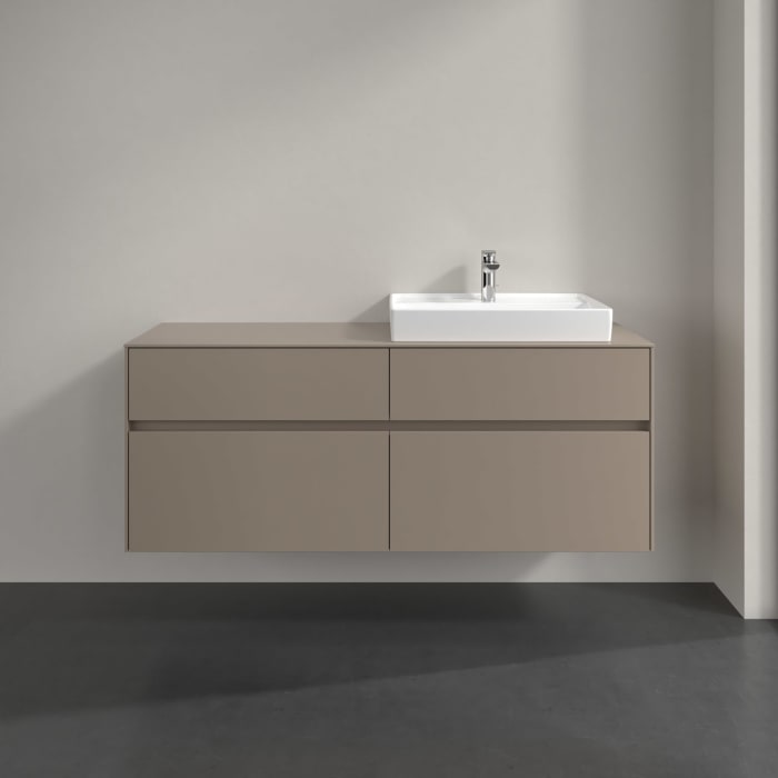 Villeroy & Boch Collaro Waschtischunterschrank 140 x 54,8 cm , mit LED-Beleuchtung, mit 4 Auszügen