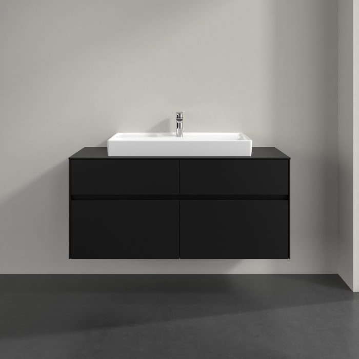 Villeroy & Boch Collaro Waschtischunterschrank 120 x 54,8 cm , mit LED-Beleuchtung, mit 4 Auszügen