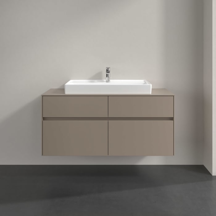 Villeroy & Boch Collaro Waschtischunterschrank 120 x 54,8 cm , mit LED-Beleuchtung, mit 4 Auszügen
