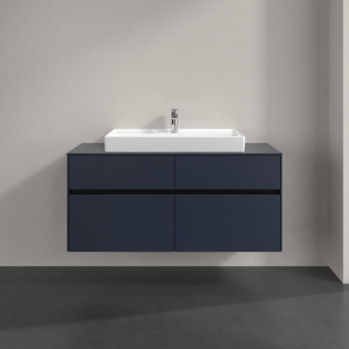 Villeroy & Boch Collaro Waschtischunterschrank 120 x 54,8 cm , mit LED-Beleuchtung, mit 4 Auszügen