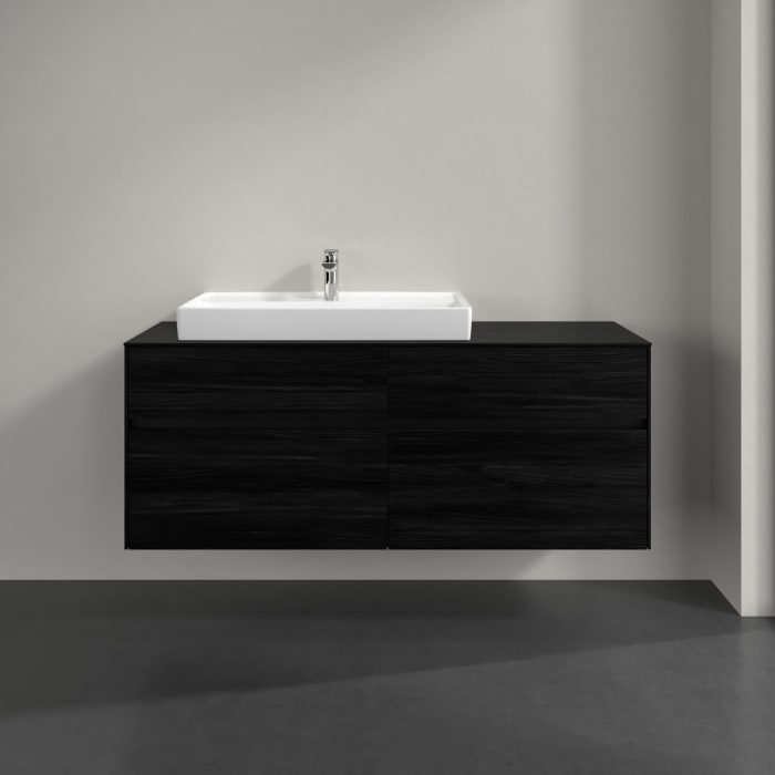 Villeroy & Boch Collaro Waschtischunterschrank 140 x 54,8 cm , mit LED-Beleuchtung, mit 4 Auszügen