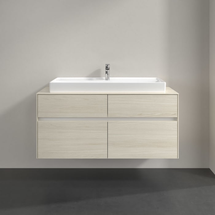 Villeroy & Boch Collaro Waschtischunterschrank 120 x 54,8 cm , mit LED-Beleuchtung, mit 4 Auszügen