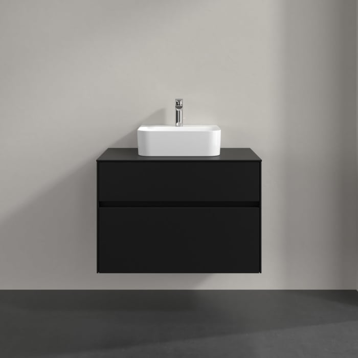 Villeroy & Boch Collaro Waschtischunterschrank 80 x 54,8 cm , mit LED-Beleuchtung, mit 2 Auszügen