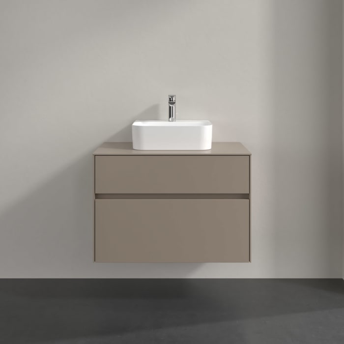 Villeroy & Boch Collaro Waschtischunterschrank 80 x 54,8 cm , mit LED-Beleuchtung, mit 2 Auszügen