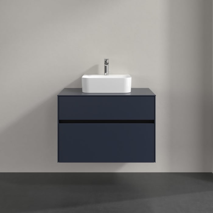 Villeroy & Boch Collaro Waschtischunterschrank 80 x 54,8 cm , mit LED-Beleuchtung, mit 2 Auszügen