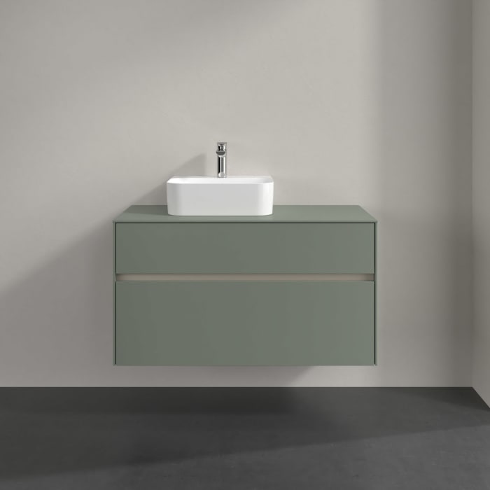 Villeroy & Boch Collaro Waschtischunterschrank 100 x 54,8 cm , mit LED-Beleuchtung, mit 2 Auszügen