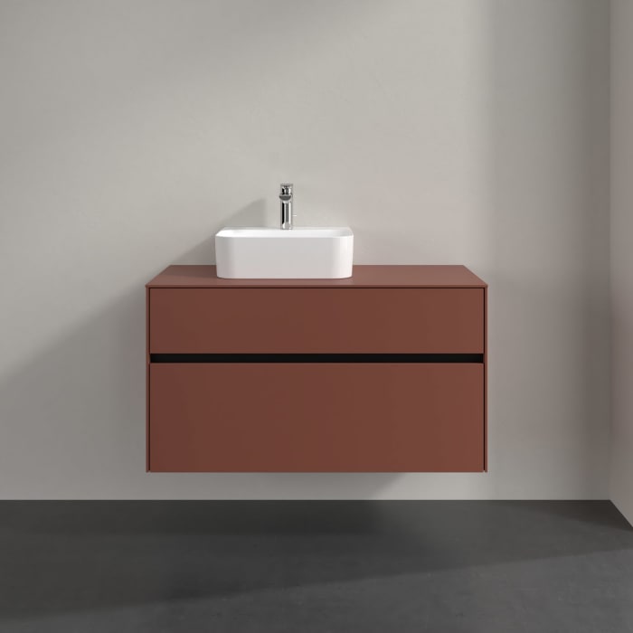 Villeroy & Boch Collaro Waschtischunterschrank 100 x 54,8 cm , mit LED-Beleuchtung, mit 2 Auszügen