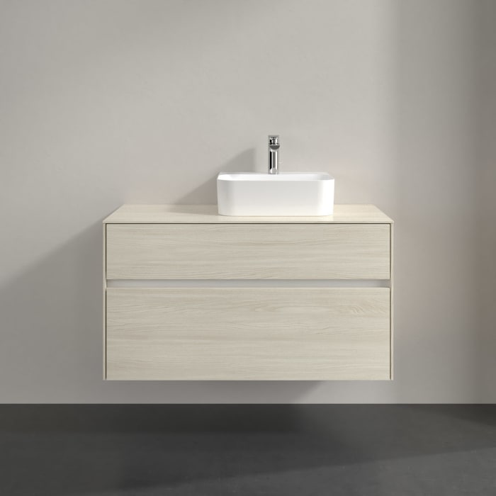 Villeroy & Boch Collaro Waschtischunterschrank 100 x 54,8 cm , mit LED-Beleuchtung, mit 2 Auszügen