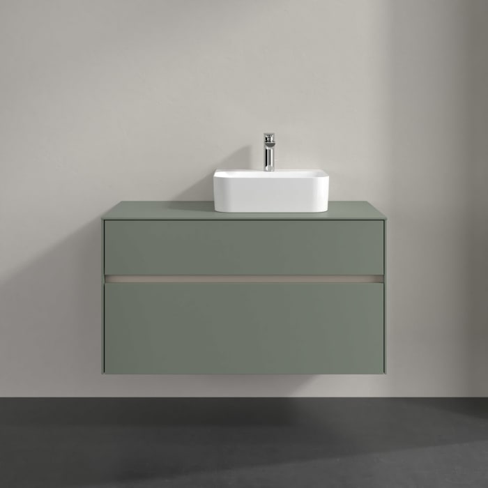 Villeroy & Boch Collaro Waschtischunterschrank 100 x 54,8 cm , mit LED-Beleuchtung, mit 2 Auszügen