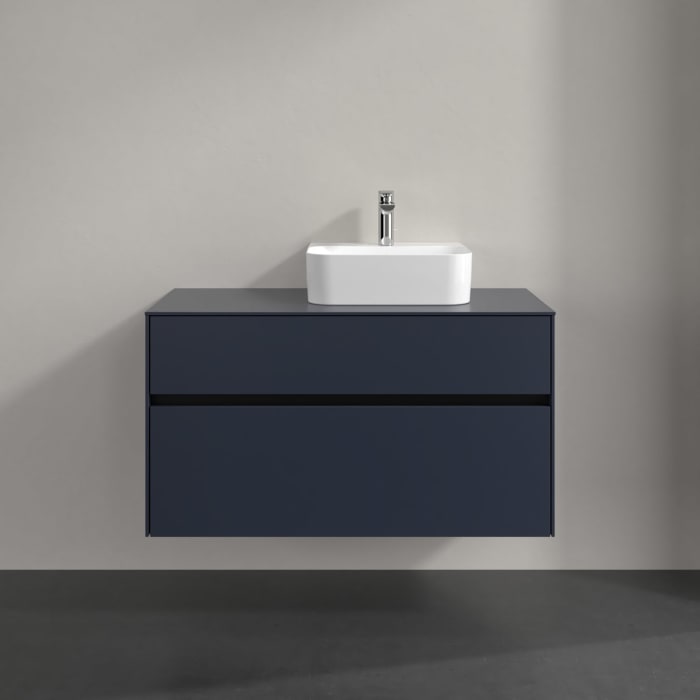 Villeroy & Boch Collaro Waschtischunterschrank 100 x 54,8 cm , mit LED-Beleuchtung, mit 2 Auszügen