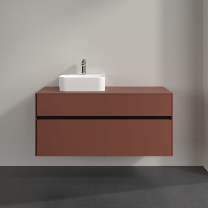 Villeroy & Boch Collaro Waschtischunterschrank 120 x 54,8 cm , mit LED-Beleuchtung, mit 4 Auszügen