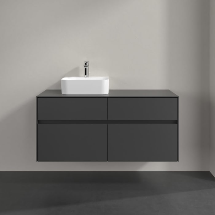 Villeroy & Boch Collaro Waschtischunterschrank 120 x 54,8 cm , mit LED-Beleuchtung, mit 4 Auszügen