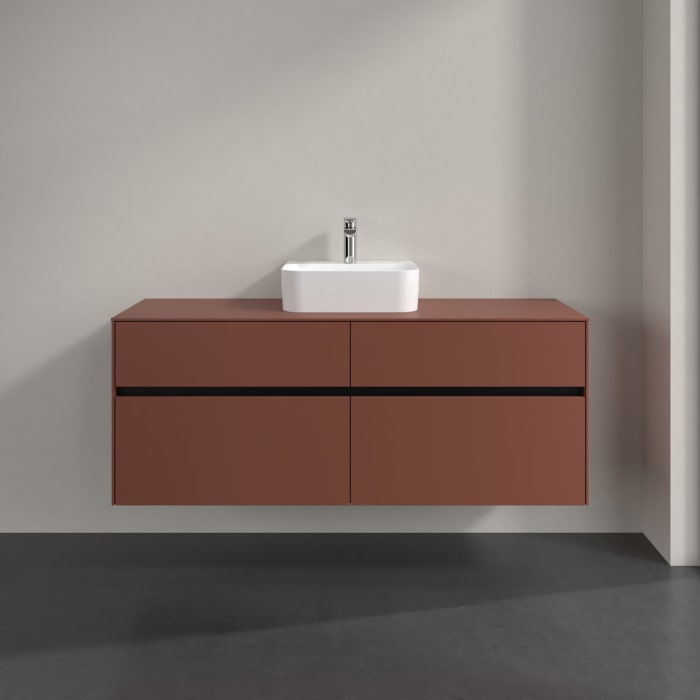 Villeroy & Boch Collaro Waschtischunterschrank 140 x 54,8 cm , mit LED-Beleuchtung, mit 4 Auszügen