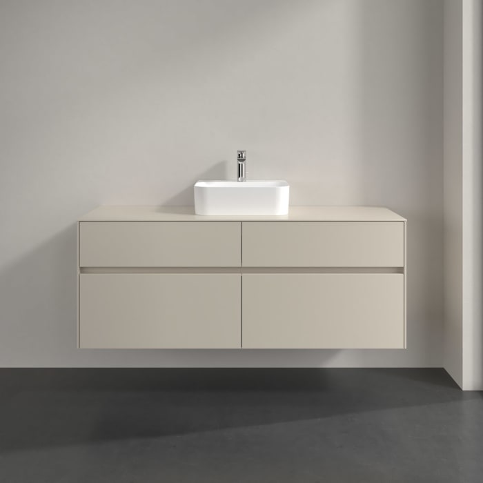 Villeroy & Boch Collaro Waschtischunterschrank 140 x 54,8 cm , mit LED-Beleuchtung, mit 4 Auszügen