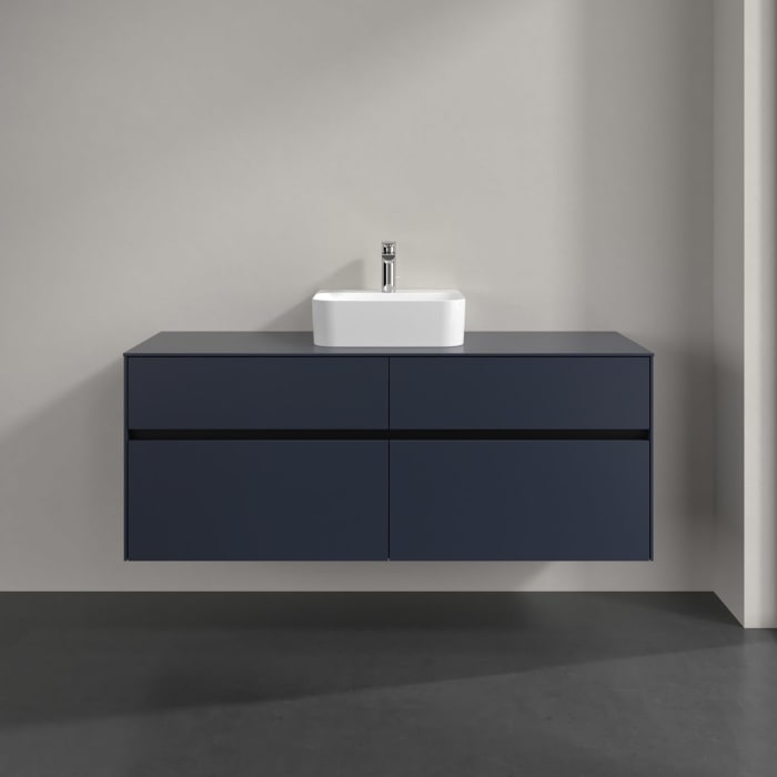 Villeroy & Boch Collaro Waschtischunterschrank 140 x 54,8 cm , mit LED-Beleuchtung, mit 4 Auszügen