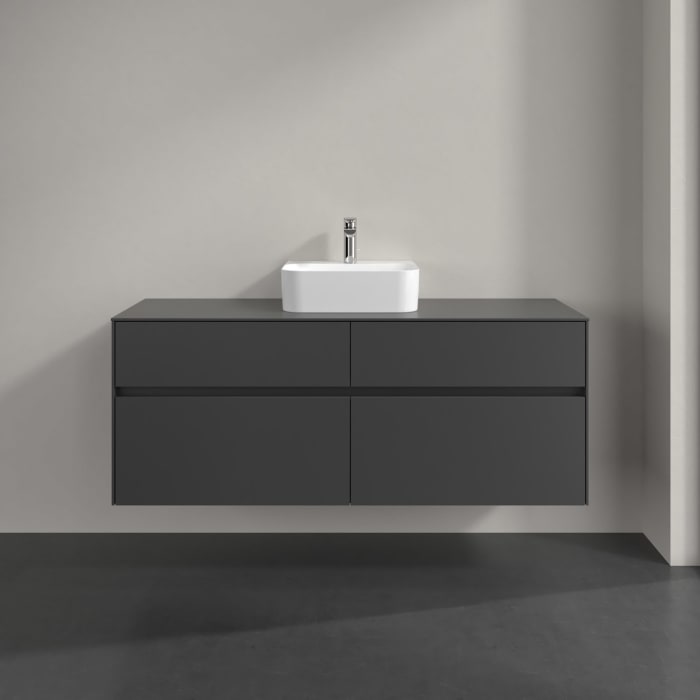 Villeroy & Boch Collaro Waschtischunterschrank 140 x 54,8 cm , mit LED-Beleuchtung, mit 4 Auszügen