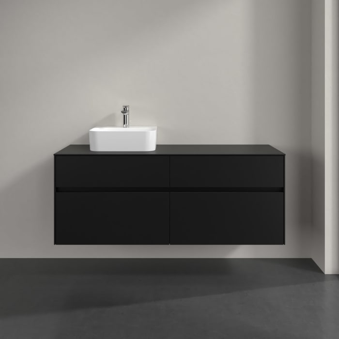 Villeroy & Boch Collaro Waschtischunterschrank 140 x 54,8 cm , mit LED-Beleuchtung, mit 4 Auszügen